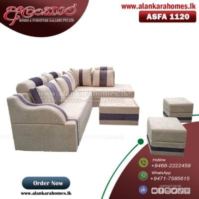 ASFA 1120 Designer 79 L Shape Fabric Conner Sofa - Image 2