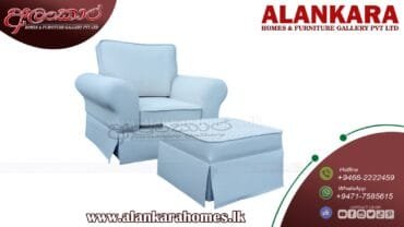 ALVN 1053 White Palace Premium Comfort Chair With Stool