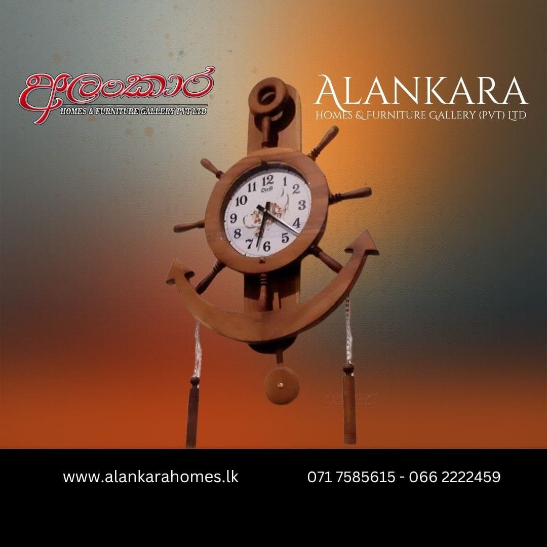 AWCH 1600 Anchor Pendulum Wall Clock (Natural) (6M)