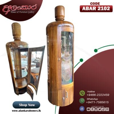 ABAR 2102 Alankara Bottle Mini Bar Display Cabinet (Premium) - Image 6