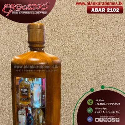 ABAR 2102 Alankara Bottle Mini Bar Display Cabinet (Premium) - Image 2