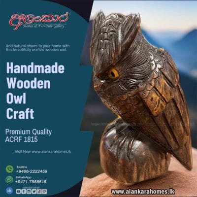 ACRF 1815 Wooden Owl (Premium) Handmade Craft