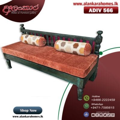 ADIV 566 Luminary Black Rustic Antique Divan - Image 2