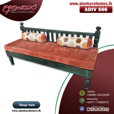 ADIV 566 Luminary Black Rustic Antique Divan