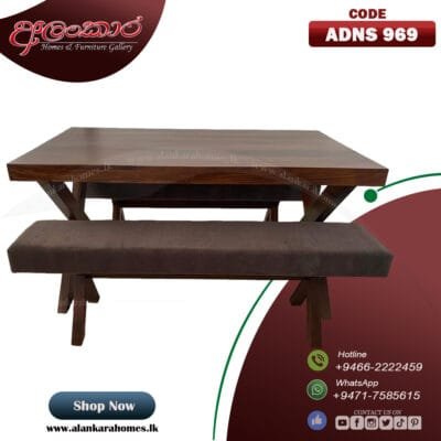 ADNS 969 Cushion Bench Dining Set - Image 2