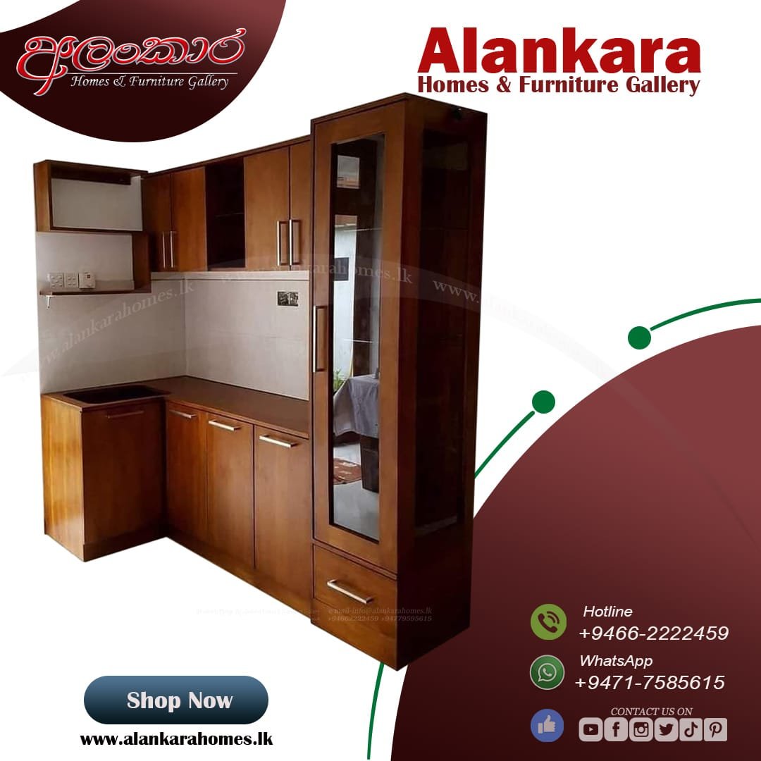 Alankara Teakwood Kitchen Pantry Cupboard 2025 - Image 2