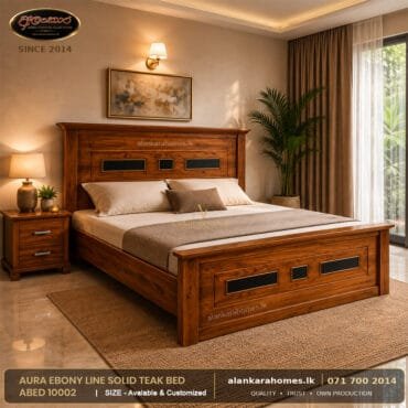 Aura Ebony Line Solid Teak Bed ABED 10002 by Alankara Homes
