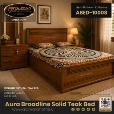 Aura Broadline Solid Teak Bed ABED 10008 by Alankara Homes