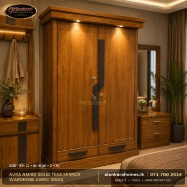 Aura Celeste Solid Teak Wardrobe AWRC 10502 by Alankara Homes