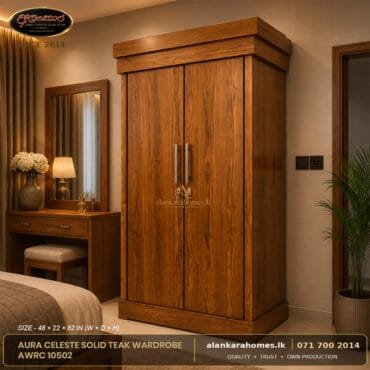 Aura Celeste Solid Teak Wardrobe AWRC 10502 by Alankara Homes