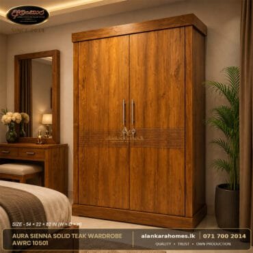 Aura Sienna Solid Teak Wardrobe AWRC 10501 by Alankara Homes