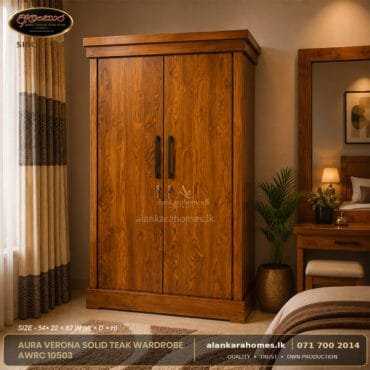 Aura Verona Solid Teak Wardrobe AWRC 10503 by Alankara Homes